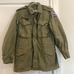 US Army Men's Field Coat M-1951 Olive Green KMAG patch Small